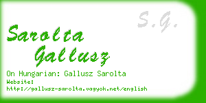 sarolta gallusz business card